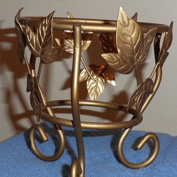 Gold leaf stands with Crackle Glass - Picture 12 of 16